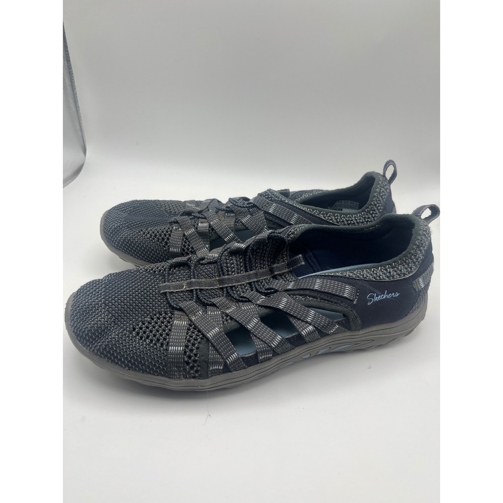 Skechers Relaxed Fit Slip On Mesh Walking Shoes Navy Blue Womens 10 49589SB